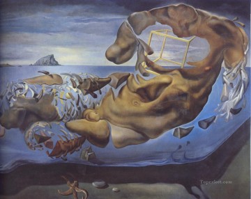 Rhinocerotic Figure of Phidias Illisos Surrealist Oil Paintings